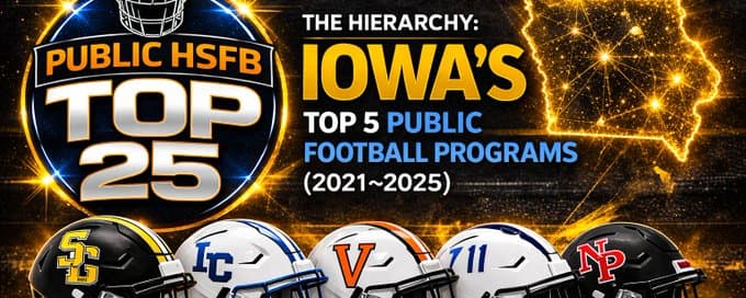 Iowa’s Top 5 Public HS Football Programs (2021–2025)