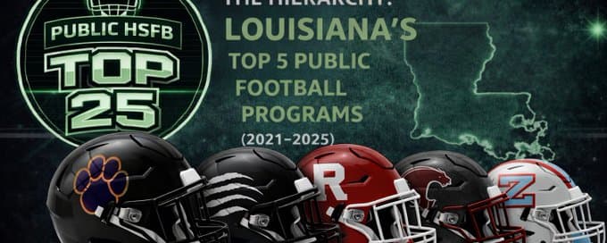 Louisiana’s Top 5 Public HS Football Programs (2021–2025)