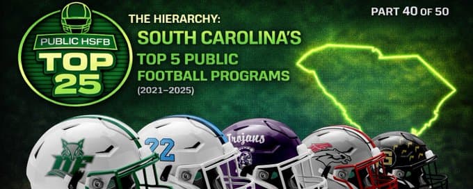South Carolina’s Top 5 Public HSFB Programs of the Past 5 Years (2021–2025)