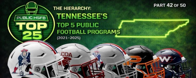 Tennessee’s Top 5 Public HS Football Programs (2021–2025)