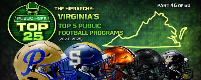 Virginia’s Top 5 Public HS Football Programs (2021–2025)